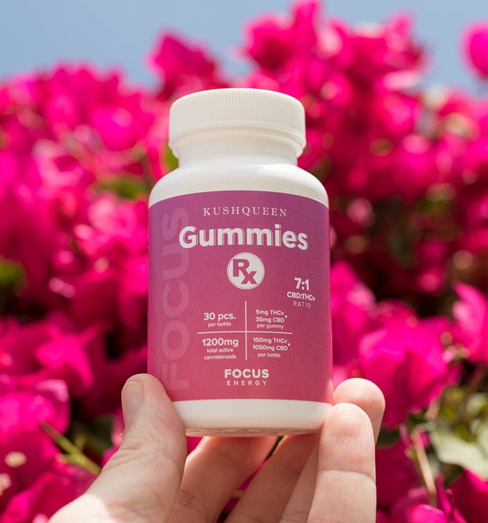 Kush Queen's new CBD and THCv gummy, Gummies Rx Focus