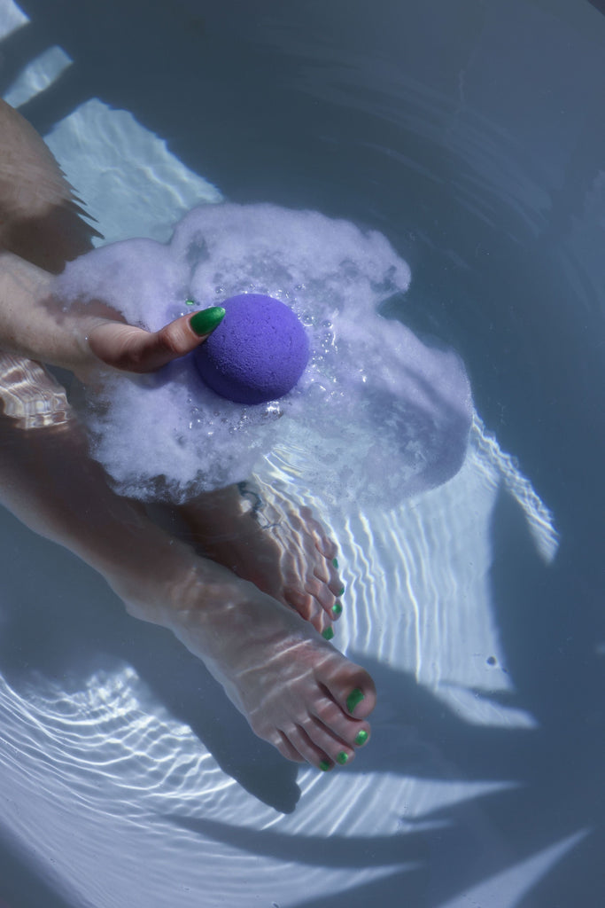 Kush Queen Sleep CBD bath bomb fizzing